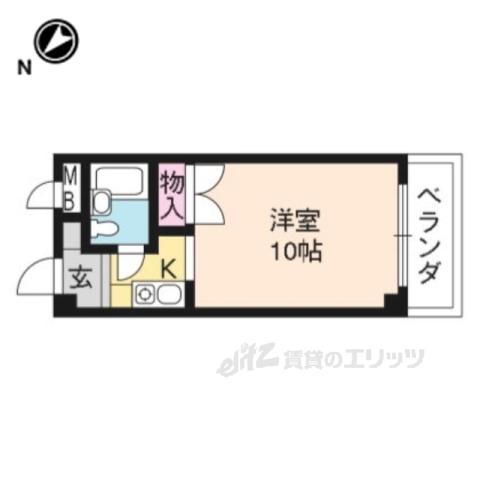 メゾン二葉(1K/3階)の間取り写真