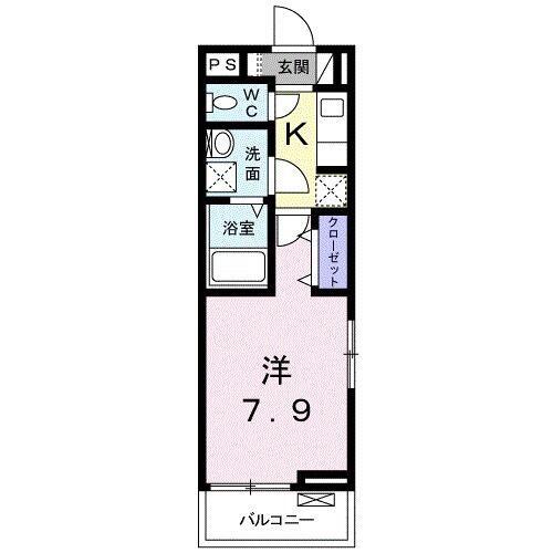 シャルマン(1K/2階)の間取り写真
