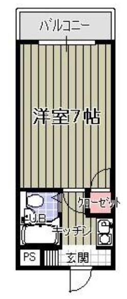 リエス津久野(1K/3階)の間取り写真