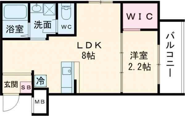 リアコート千里丘2ノース(1LDK/3階)の間取り写真