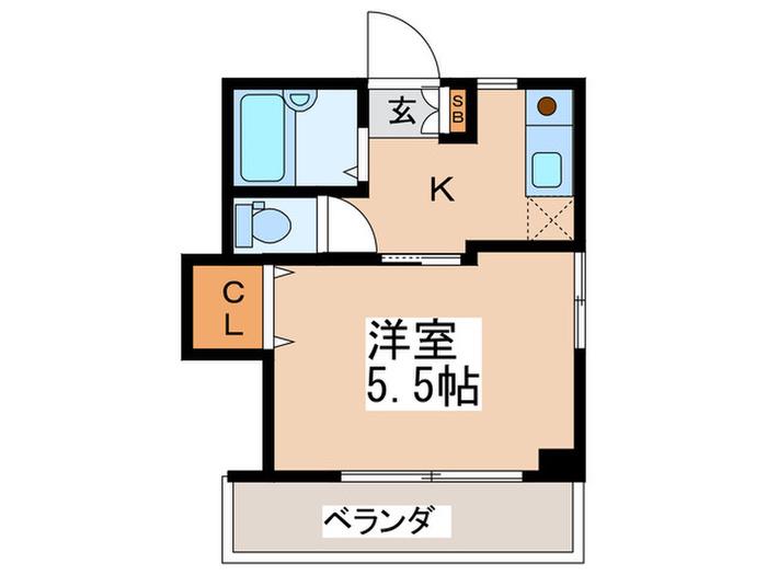 アネックス(1K/3階)の間取り写真