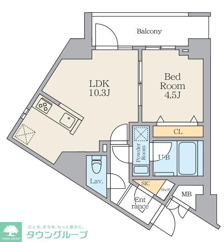 S-RESIDENCE曳舟BERENZA(1LDK/3階)の間取り写真