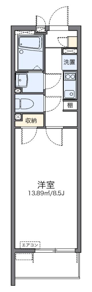 レオネクスト港北(1K/2階)の間取り写真