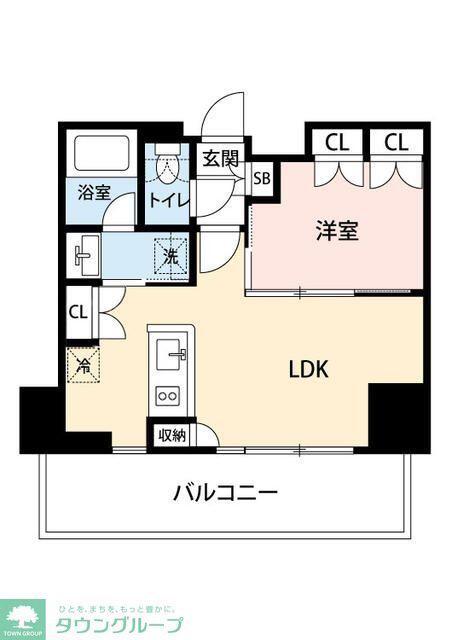 マイナビSTAY EKISM さいたま新都心(1LDK/6階)の間取り写真