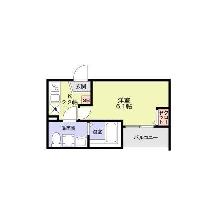THE ETERNAL HOUSE MATSUDO(1K/3階)の間取り写真