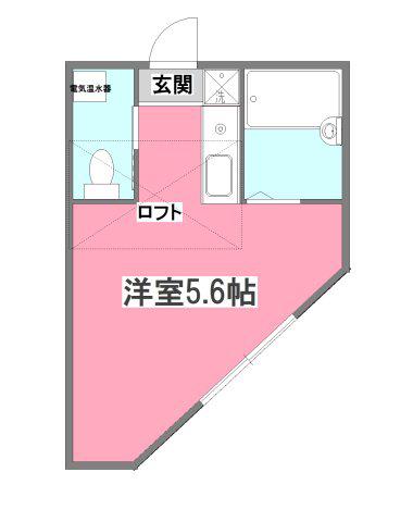 クレア元町(ワンルーム/2階)の間取り写真