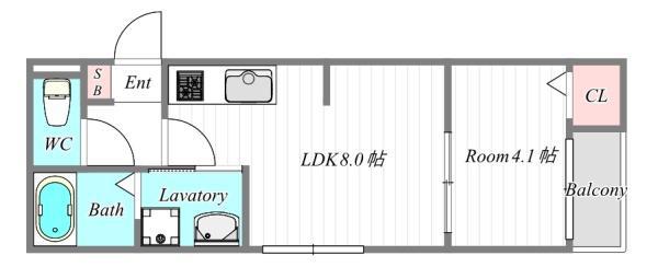 ハーモニーテラス伝法6(1LDK/2階)の間取り写真