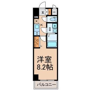 THE RESIDENCE SAKURAYAMA ウエスト(1K/4階)の間取り写真