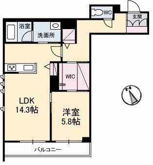 リーストソフィア(1LDK/3階)の間取り写真