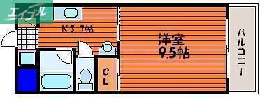 TOUEN BLDG トウエンビル(1K/4階)の間取り写真