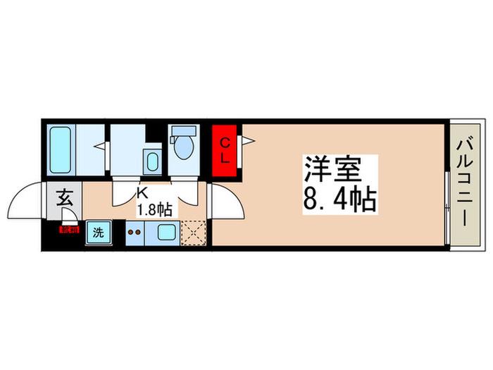 ベルス 市川(1K/2階)の間取り写真