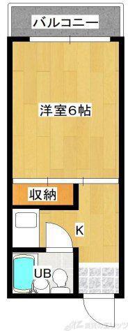 第2三恵マンション(1K/3階)の間取り写真
