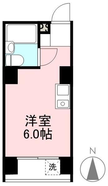 ブライトハウス(ワンルーム/3階)の間取り写真