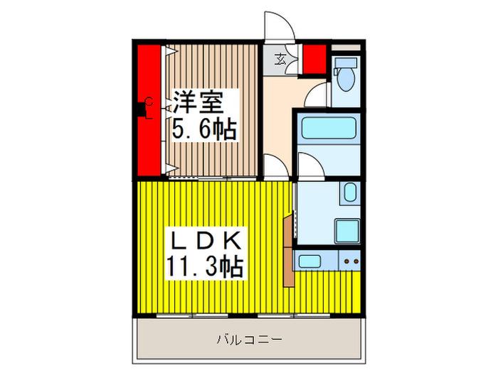 ST.SAKAE(1LDK/3階)の間取り写真
