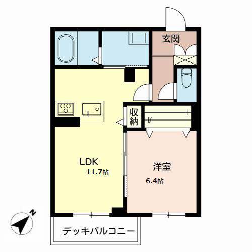 カーサアトリオSK(1LDK/1階)の間取り写真