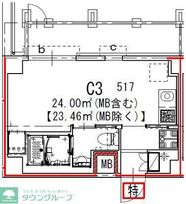 GENOVIA船橋(ワンルーム/5階)の間取り写真