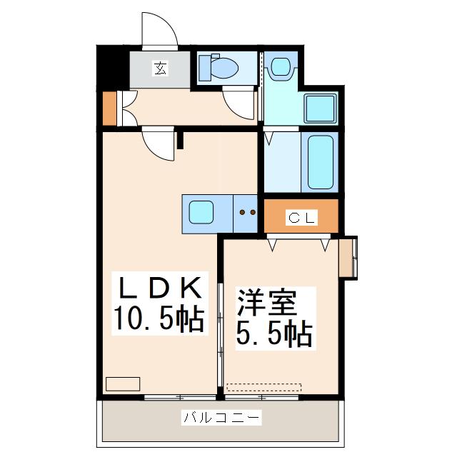 フォーエス本山(1LDK/4階)の間取り写真