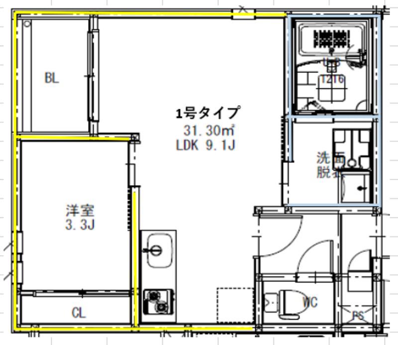 REGALEST SHUO(1LDK/2階)の間取り写真