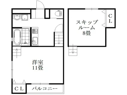 ココカラハウス沖洲(1SDK/1階)の間取り写真