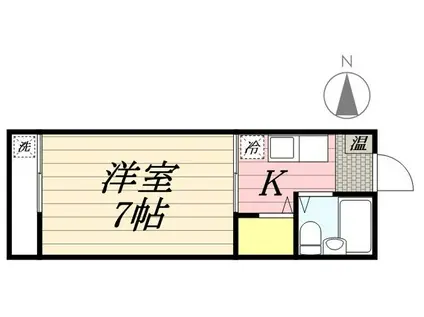 レジデンス小松原(1K/2階)の間取り写真