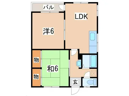 JR東北本線 岩手飯岡駅 徒歩42分 2階建 築31年(2LDK/2階)の間取り写真