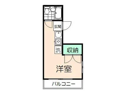 豊田マンション(1K/2階)の間取り写真