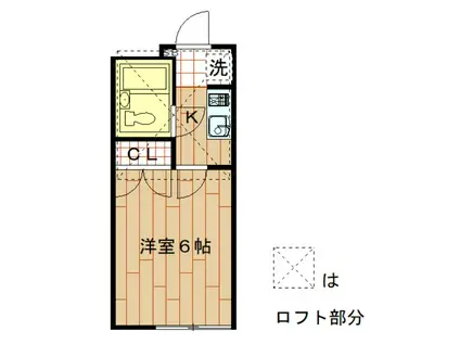 フラワーヒルA(1K/2階)の間取り写真