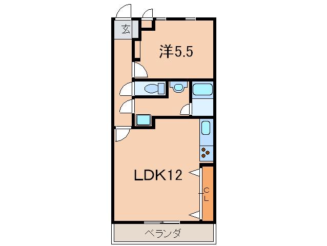 加藤マンション(1LDK/2階)の間取り写真