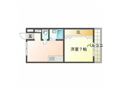 オーシャンズ(1DK/4階)の間取り写真