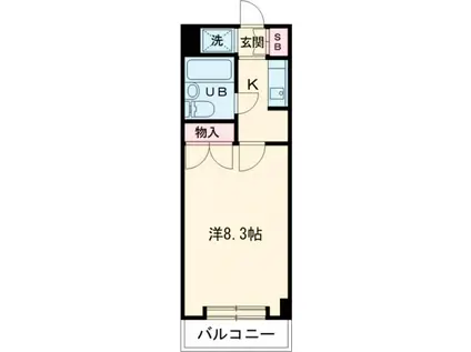 ケーズオーパスワン(1K/2階)の間取り写真