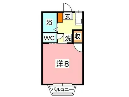 キッコウハイネス A(1K/1階)の間取り写真