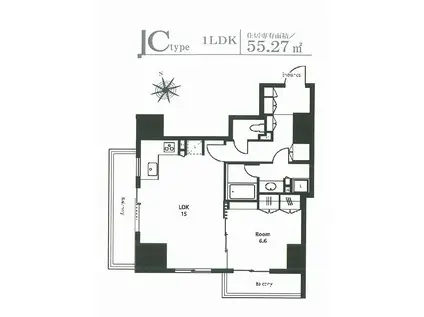 ステイシス町屋(1LDK/11階)の間取り写真