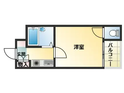 ベルハイツK(1K/2階)の間取り写真