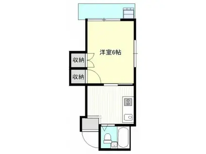 フラワービル(1K/3階)の間取り写真