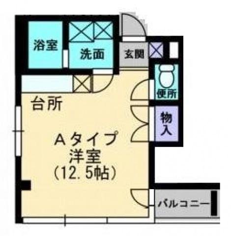 下島ハイツ(ワンルーム/3階)の間取り写真