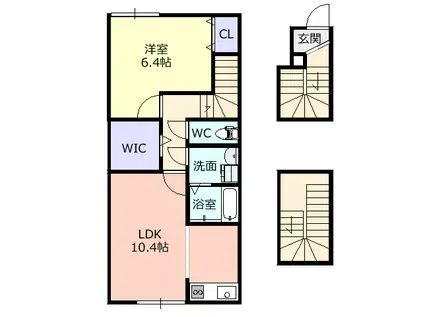 メゾン・ノワール(1LDK/3階)の間取り写真