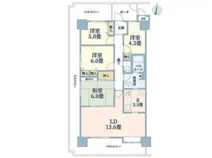 グレーシィ須磨アルテピアIII番街 2期棟(4LDK/15階)の間取り写真