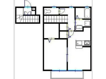 アイルススクウェア(1DK/2階)の間取り写真