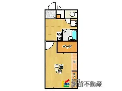 レオパレスGRACEM(1K/2階)の間取り写真