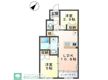 サン・サルーテ(2LDK/1階)の間取り写真