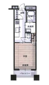 BRILLIA銀座ID ブリリア銀座ID(1K/3階)の間取り写真