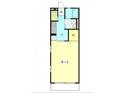 ルミエール・メイ(1K/2階)の間取り写真