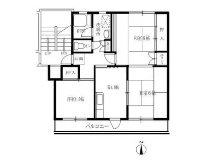 ハウスポート(3K/3階)の間取り写真