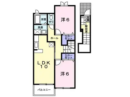 メゾンズタカマツ(2LDK/2階)の間取り写真