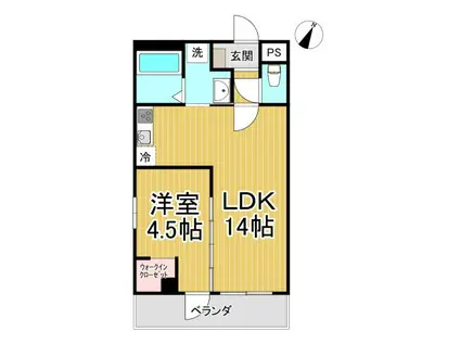 グランジュテ寺畑(1LDK/5階)の間取り写真