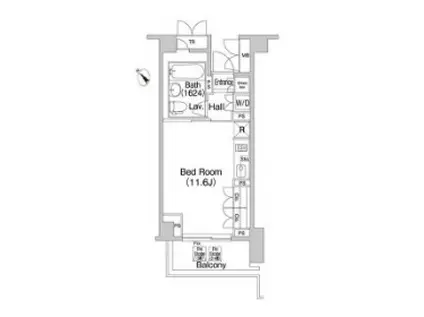 ブリリア代官山プレステージ BRILLIA代官山プレステージ(ワンルーム/2階)の間取り写真