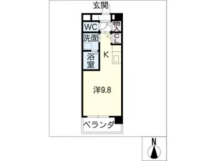 クレスト大島(ワンルーム/1階)の間取り写真