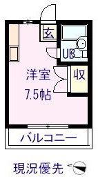メイゾン西港(ワンルーム/2階)の間取り写真