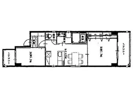広島電鉄皆実線 比治山下駅 徒歩11分 4階建 築20年(2LDK/2階)の間取り写真