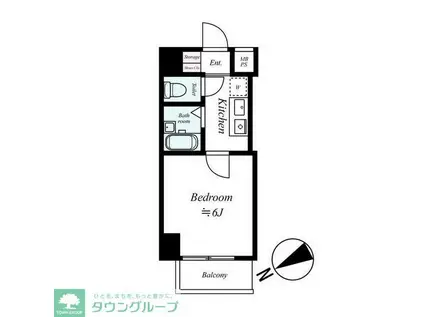 菱和パレス文京南(1K/1階)の間取り写真